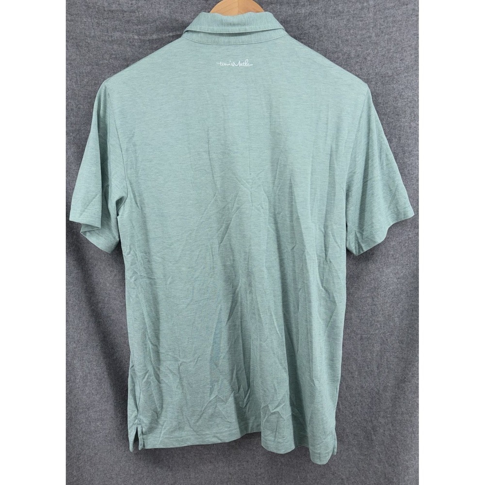 Travis Mathew Performance Golf Polo Large Seafoam Green Solid Cotten Blend - Picture 8 of 9